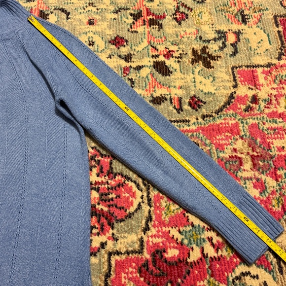 Talbots Lightweight Blue Knit Sweater - Petite Small - Picture 4 of 7